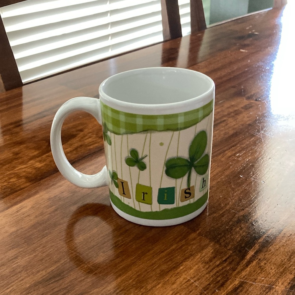 Irish Shamrock Mug Green St. Patrick’s Day Michael’s Standard Size Cup EUC
